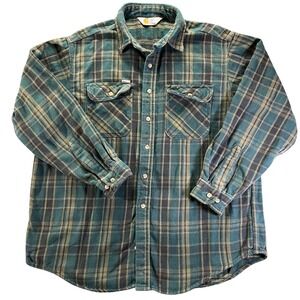 Carhartt Rugged Outdoor Wear Plaid Flannel Shirt Men's‎ L